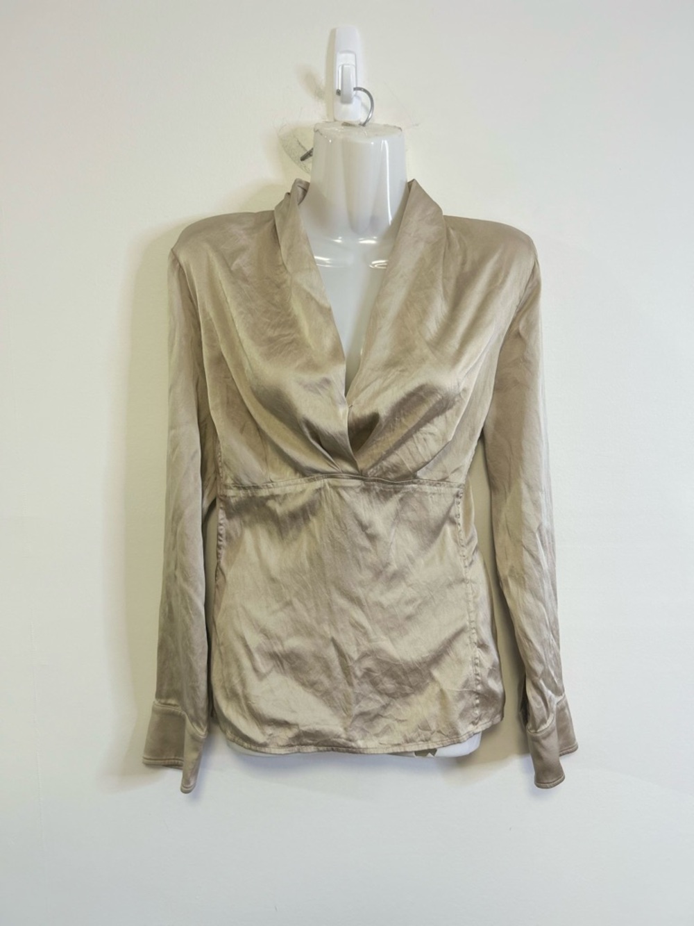 Etcetera Silk Gold V Neck  Blouse